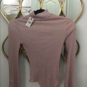 Express mauve bodysuit bell sleeve